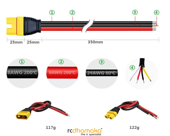 AMASS 100% ORIGINAL AS150U 0.35M CONNECTOR WITH SIGNAL PIN Male